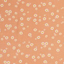 Tissu viscose imprimé fleurs saumon - 196