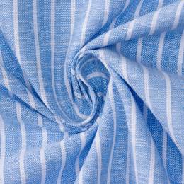 Tissu Chambray rayures bleu clair - 196