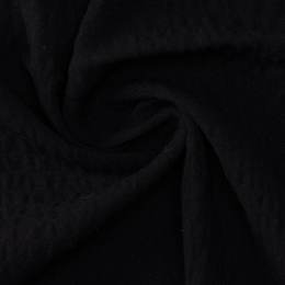 Tissu viscose gaufré noir - 196