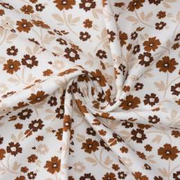 Tissu jersey coton fleurs - 196