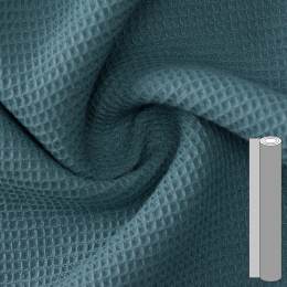 Coupon tissu nid de puce (100 à 130cm) bleu gris - 196