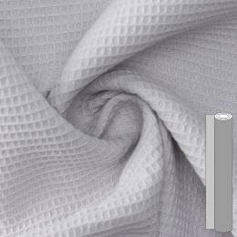 Coupon tissu nid de puce (100 à 130cm) gris clair - 196