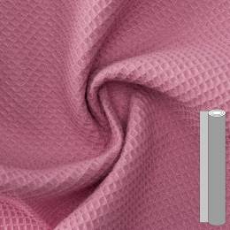 Coupon tissu nid de puce (100 à 130cm) vieux rose - 196