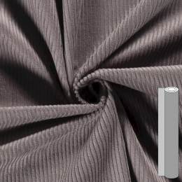 Coupon tissu velours côtelé (100 à 130cm) gris taupe - 196