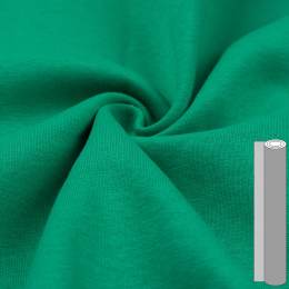 Coupon de tissu sweat brossé envers gratté (entre 70 et 90cm)  vert - 196