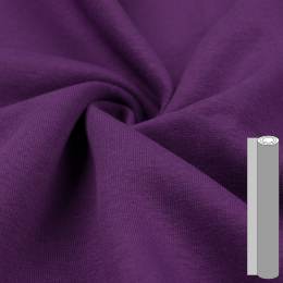 Coupon de tissu sweat brossé envers gratté (entre 70 et 90cm) aubergine - 196