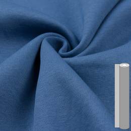Coupon de tissu sweat brossé envers gratté (entre 100 et 130cm) indigo - 196