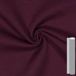 Coupon de tissu sweat brossé envers gratté (entre 100 et 130cm) bordeaux - 196