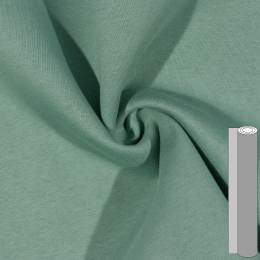Coupon de tissu sweat brossé envers gratté (entre 100 et 130cm) menthe foncé - 196