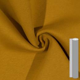 Coupon de tissu sweat brossé envers gratté (entre 150 et 180cm) ocre - 196