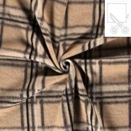 Coupon de tissu tricot bross&eacute; beige - 196