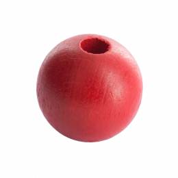 Perle bois 6mm rouge - 21