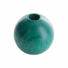 Perle bois 10mm vert - 21