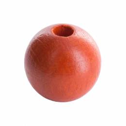 Perle bois 14mm orange - 21