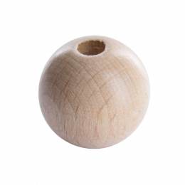 Perle bois 18mm naturel - 21