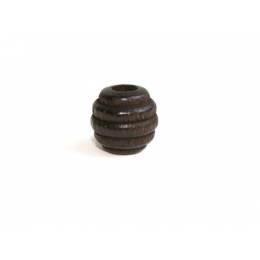 Perle ray&eacute;e 14/17mm marron - 21