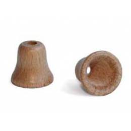 Perle cloche bois 16mm naturel - 21