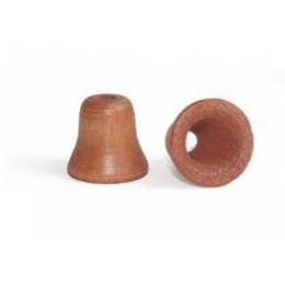 Perle cloche bois 16mm noisette - 21
