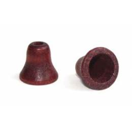 Perle cloche bois 16mm marron - 21