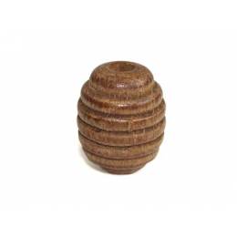 Perle olive ray&eacute;e 20/26mm noisette - 21