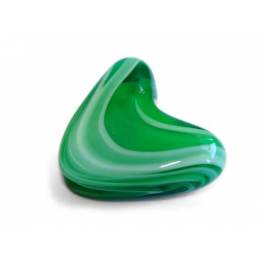 Perle coeur vert 35/40mm - 21