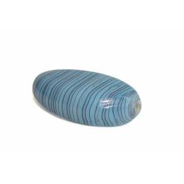 Perle ovale verre veiné ciel 15/30mm - 21