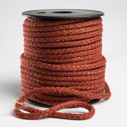 Cordon tricoté lurex 5mm brique - 218