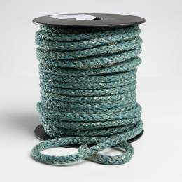 Cordon tricoté lurex 5mm vert - 218