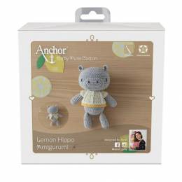 Kit crochet Anchor® amigurumi hippopotame citron - 242