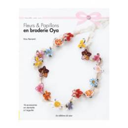 Fleurs et papillons en broderie oya - 254