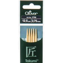 Aiguille tricot 2 pt bambou Takumi 12.5cm 3.75mm - 256