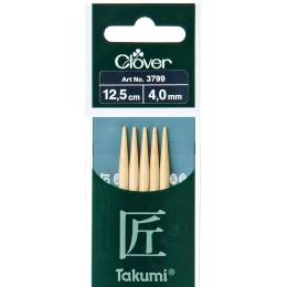Aiguille tricot 2 pt bambou Takumi 12.5cm 4.00mm - 256