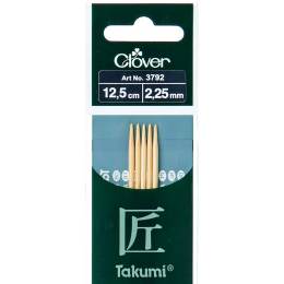 Aiguille tricot 2 pt bambou Takumi 12.5cm 2.25mm - 256