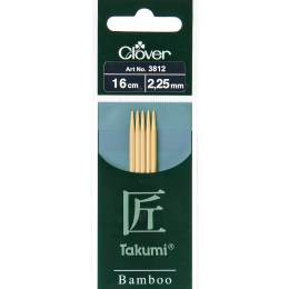 Aiguille tricot 2 ptes bambou Takumi 16cm 2.25mm - 256