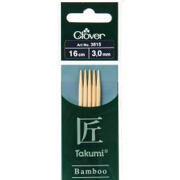 Aiguille tricot 2 ptes bambou Takumi 16cm 3.00mm - 256