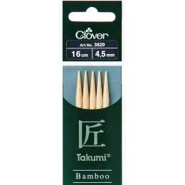 Aiguille tricot 2 ptes bambou Takumi 16cm 4.50mm - 256