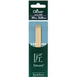 Aiguille tricot 2 ptes bambou Takumi 20cm 2.25mm - 256