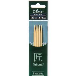 Aiguille tricot 2 ptes bambou Takumi 20cm 3.75mm - 256
