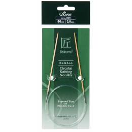 Aiguille circulaire bambou Clover Takumi® 80cm n° 2 - 256