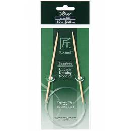 Aiguille circulaire bambou Clover Takumi® 80cm n° 3,25 - 256