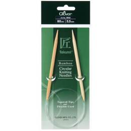 Aiguille circulaire bambou Clover Takumi® 80cm n° 5,5 - 256