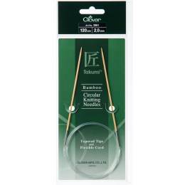 Aiguille circulaire bambou Clover Takumi® 120cm n° 2 - 256