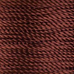 Cordon torsad&eacute; rayonne 1mm marron - 269
