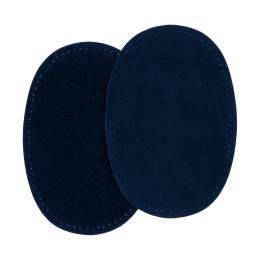 Coudes &agrave; coudre imitation daim pm marine - 270