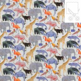 Coupon tissu Liberty Tana Lawn queue for the zoo 190 cm - 34