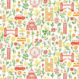 Tissu Liberty Fabrics patch London Parks Summer in the City - 34