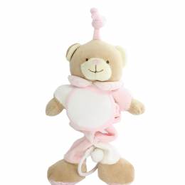 Doudou ours boîte musicale rose - 367