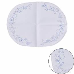 Napperon ovale 34/46cm fruit bord&eacute; dentelle - 384