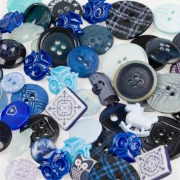 Lot boutons bleu - 399