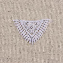 Appliqu&eacute; &agrave; coudre en guipure blanc cass&eacute; x 6 pi&egrave;ces - 399